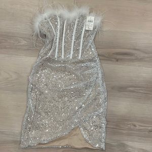 Windsor Sequin Feather Dress